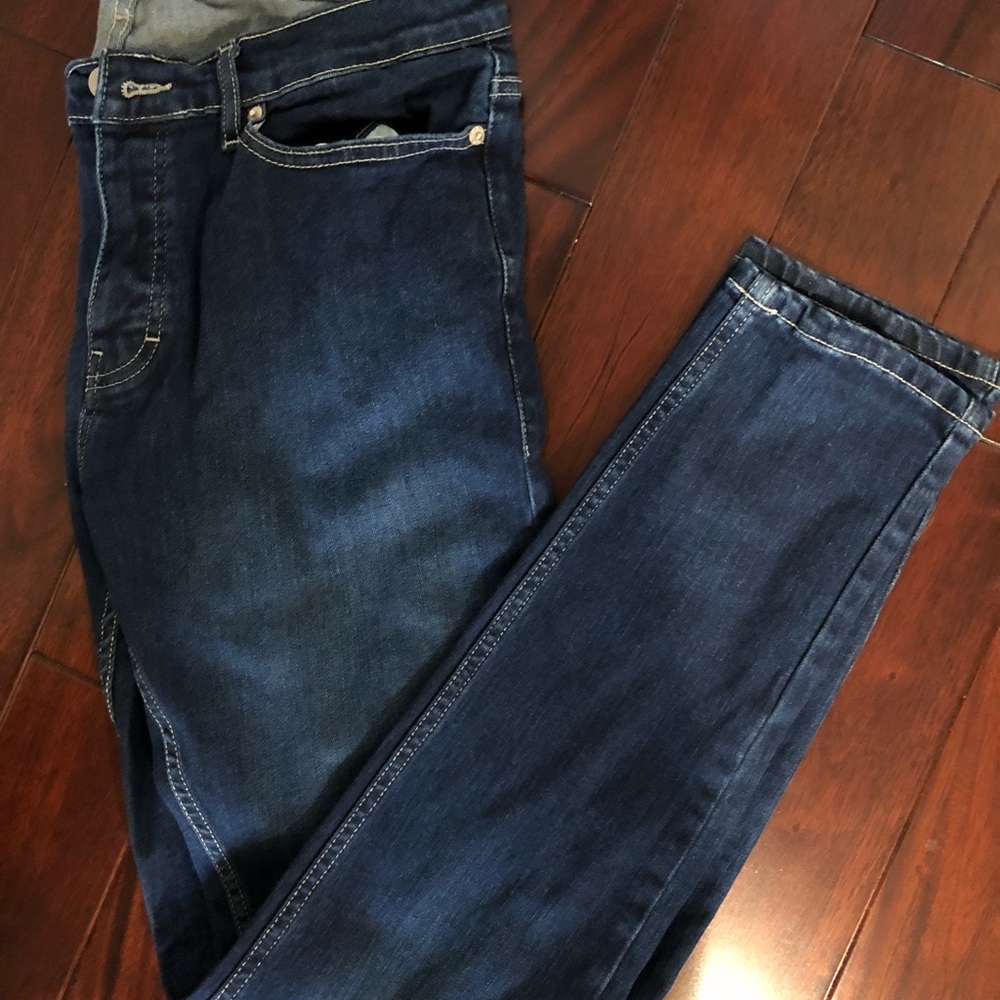 TOPMAN Dark wash denim stretch skinny jeans